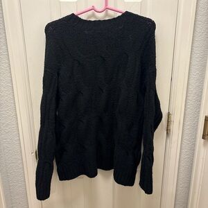 American Eagle Outfitters Black Cable Knit Sweater